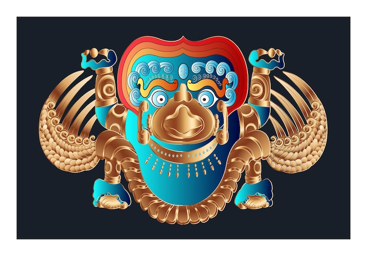 Vector vietnamese garuda, vietnamese decor traditional, asian art