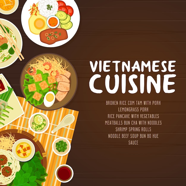 Vietnamese keuken restaurant poster.