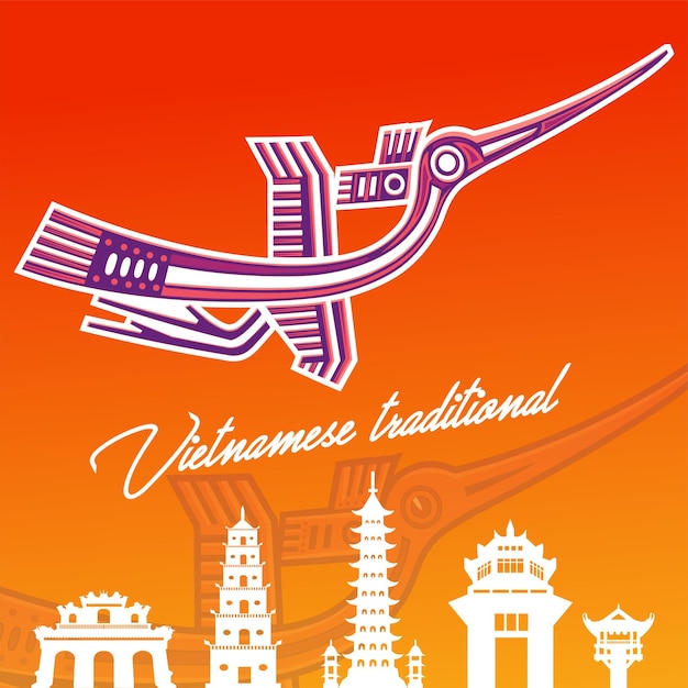 Vietnamese traditionele patroon illustratie vector kunst, Vietnamese stijlen