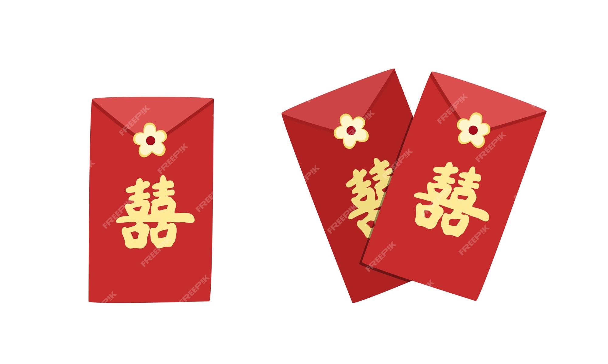Vietnamese wedding red envelope clipart. wedding lucky money in