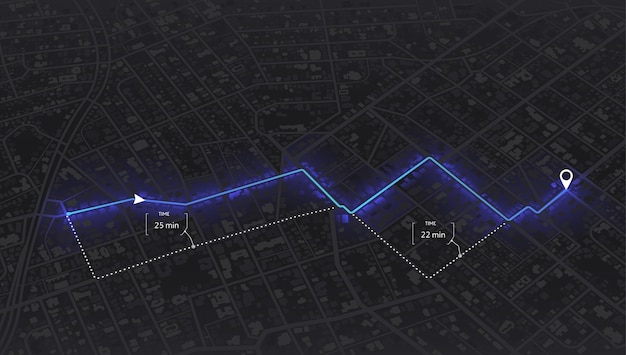 집에 Gps 지도 탐색 위에서 보기 추상 교통 배경 벡터 일러스트 레이 션