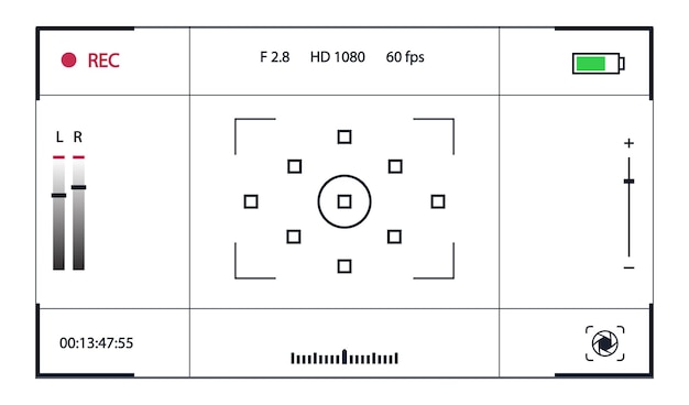 Viewfinder record frame template