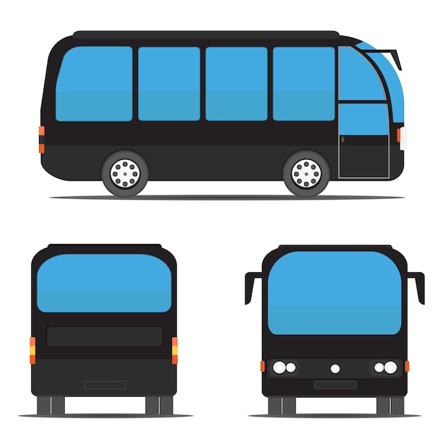 Views of black bus