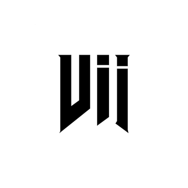 ロゴデザイン: 黒と白の色の組み合わせロゴ VII ベクトル VII デザインアイコン VII アルファベット VII タイポグラフィー