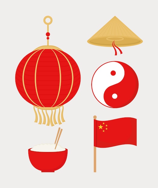Vijf Chinese iconen