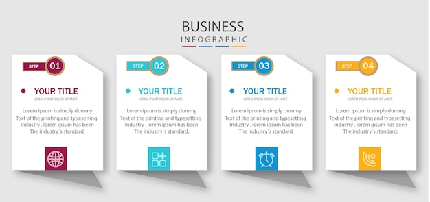 Vijf stappen zakelijke infographics