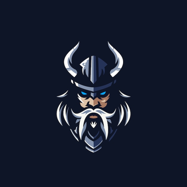 Vector viking e-sports team logo template