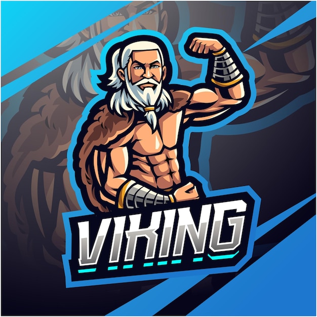 Viking gym mascot logo design