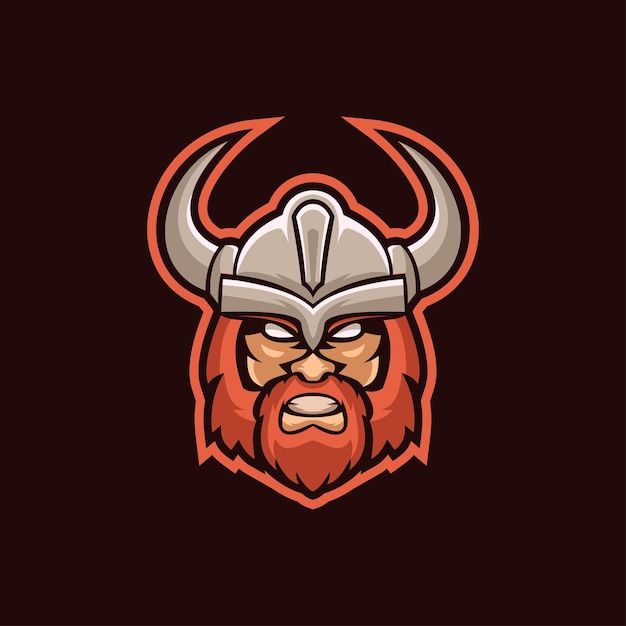 Vector viking head cartoon logo template illustration e-sport logo gaming premium vector premium vector premium vector premium vector