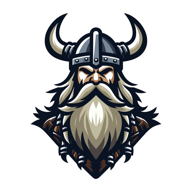 Viking head face vector illustration template suitable for t shirt design logo design tattoo