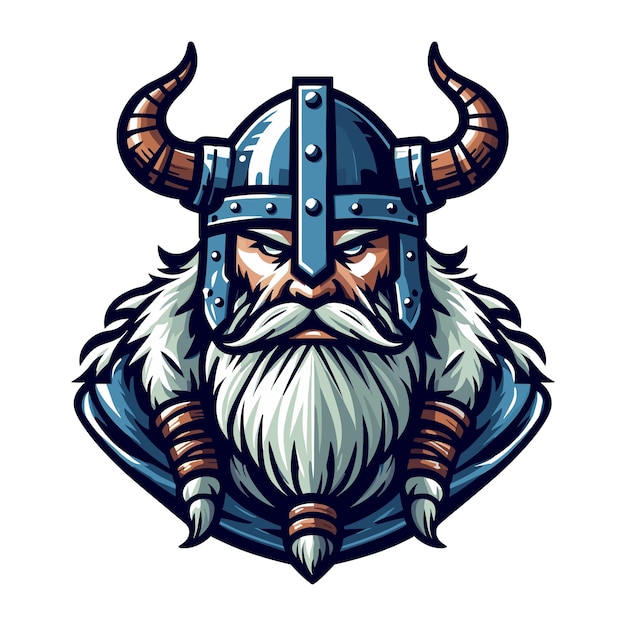 Viking head face vector illustration template suitable for t shirt design logo design tattoo