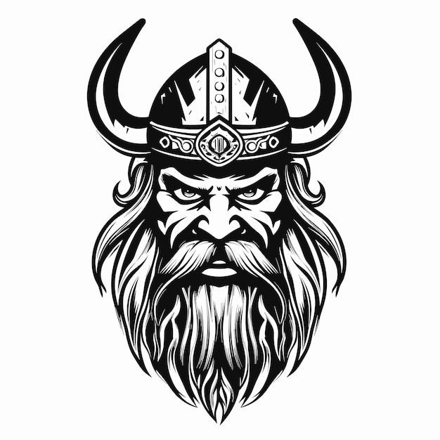 viking head logo silhouette