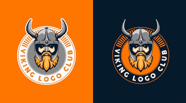 Viking head logo template design