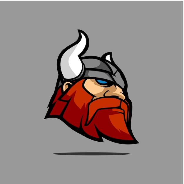 Vector viking head mascote