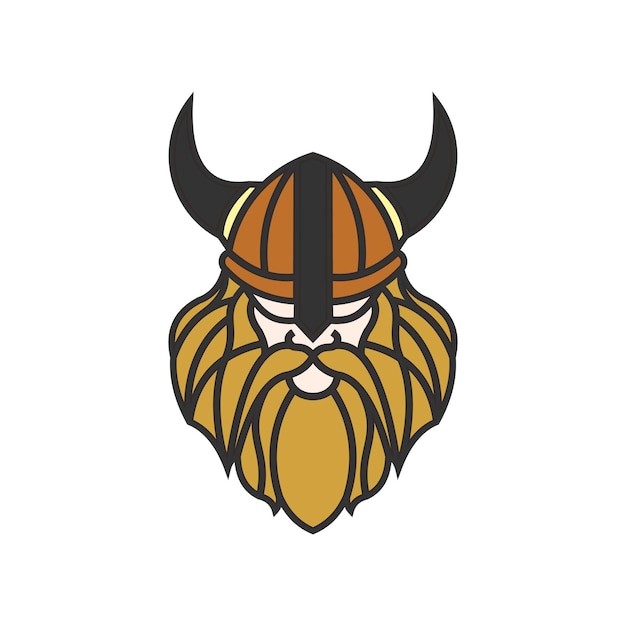 viking head vector illustration