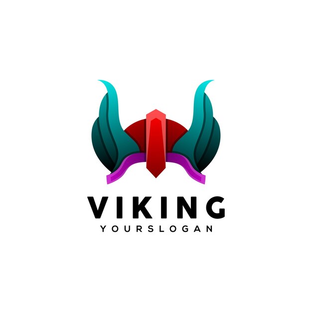 Vector viking helm logo ontwerp vector
