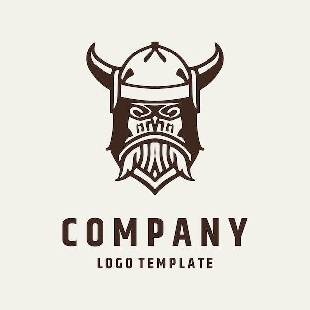 Viking helm logo ontwerp vectorillustratie