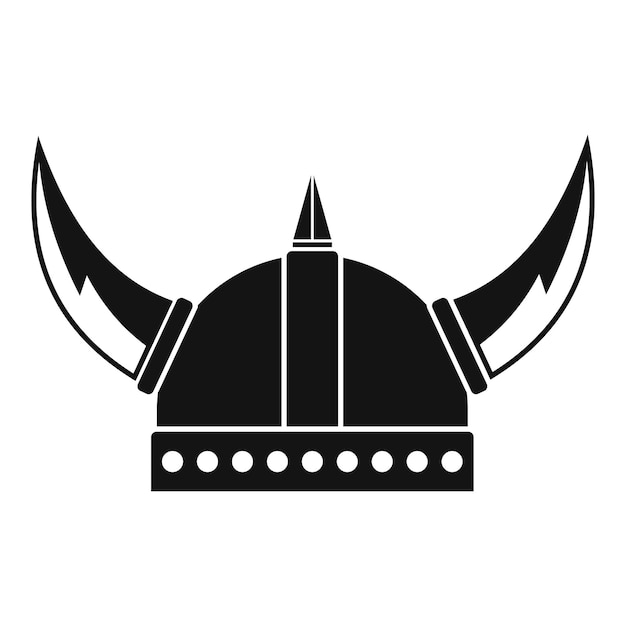 Viking helmet icon Simple illustration of viking helmet vector icon for web