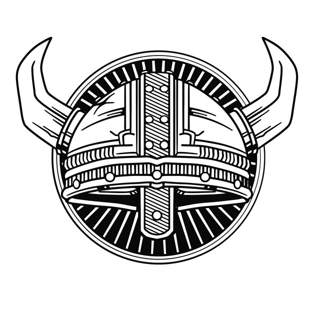 Vector viking helmet