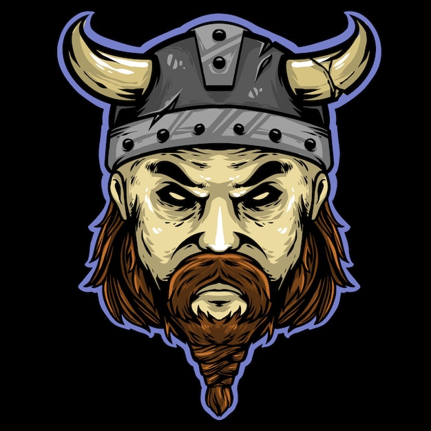 Viking hoofd logo mascotte