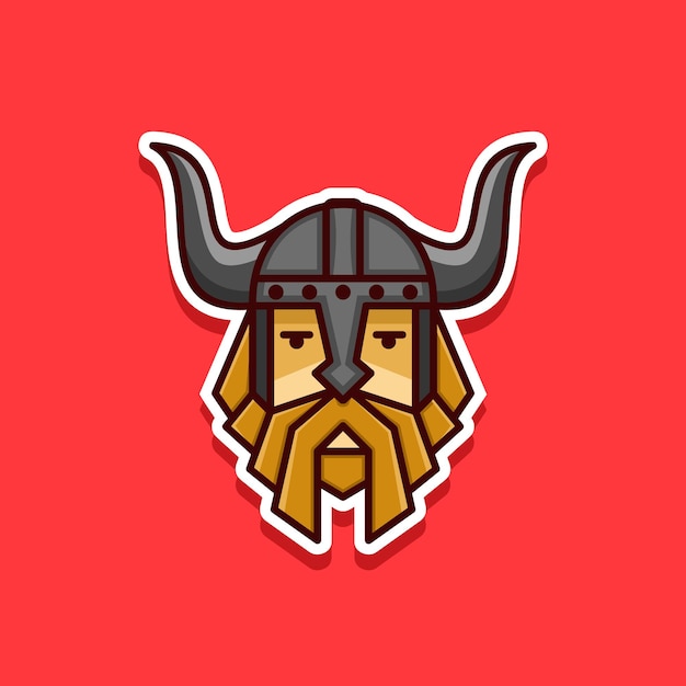 Viking hoofd Logo Vector Logo sjabloonontwerp inspiratie