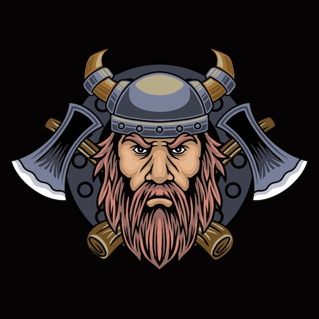 Viking illustration vector