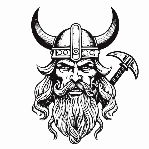 Premium Vector | Viking king sketch