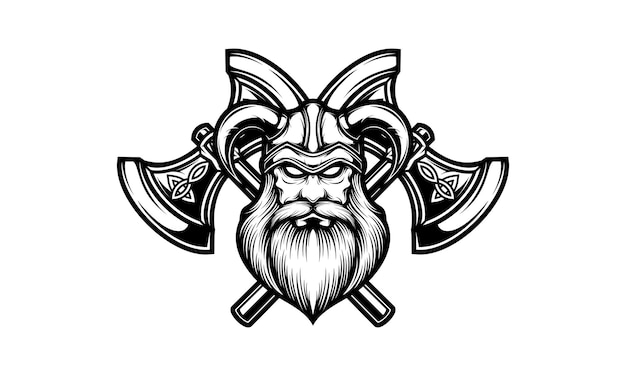 Viking krijger mascotte vector