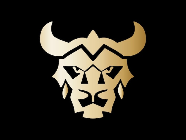 Viking Lion logo design template