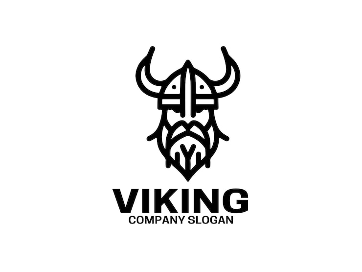 Vector viking logo design icon symbol vector template (viking logo ontwerp icon vector sjabloon)