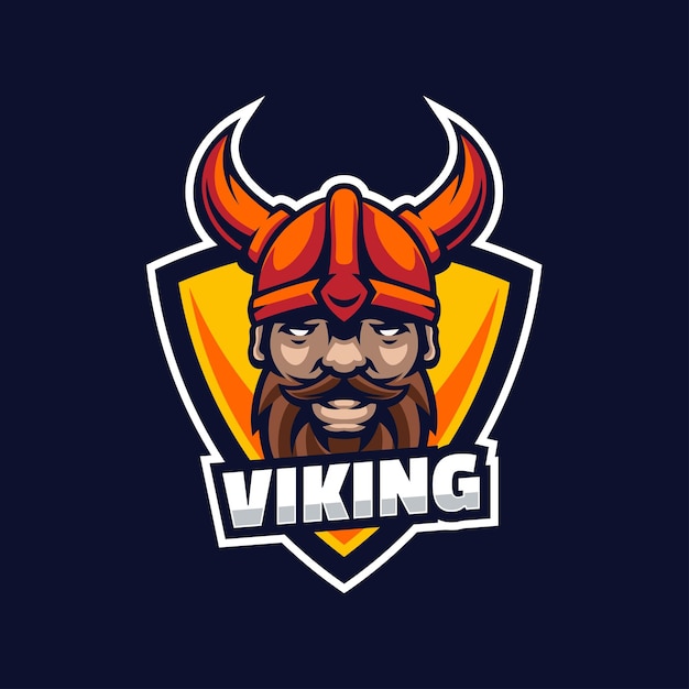 Viking logo design vector