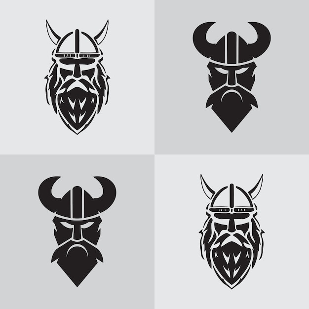 viking logo seamless pattern premium vector