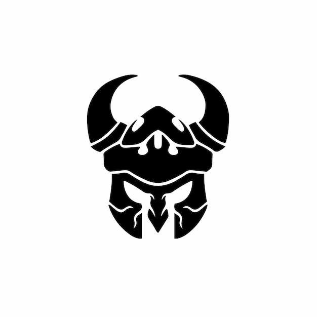 Viking Logo Tattoo Design Stencil Vector Illustration