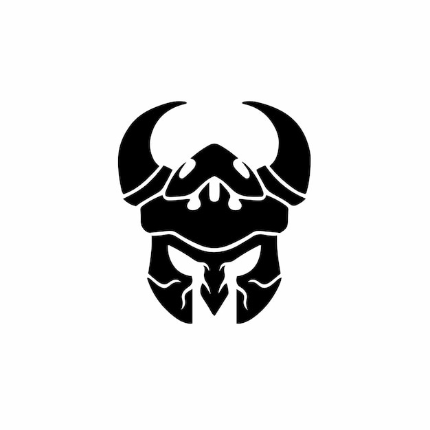 Viking logo tattoo design stencil vector illustration