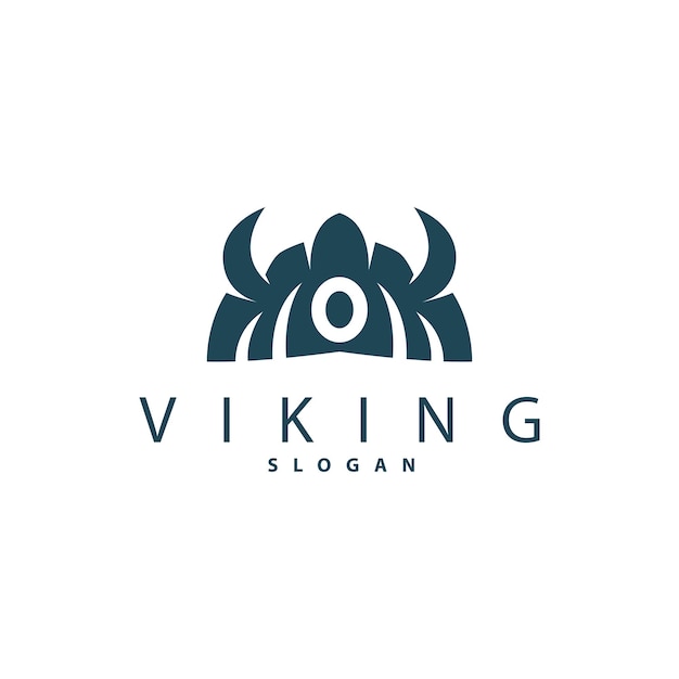 Viking logo Vector illustratie van Viking God Simple Barbarian Sparta Inspiration Design Templet Illustration