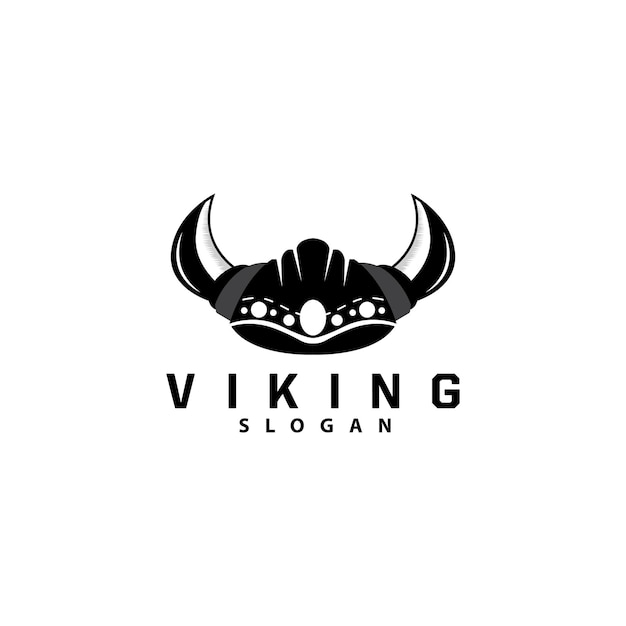 Viking logo Vector illustratie van Viking God Simple Barbarian Sparta Inspiration Design Templet Illustration