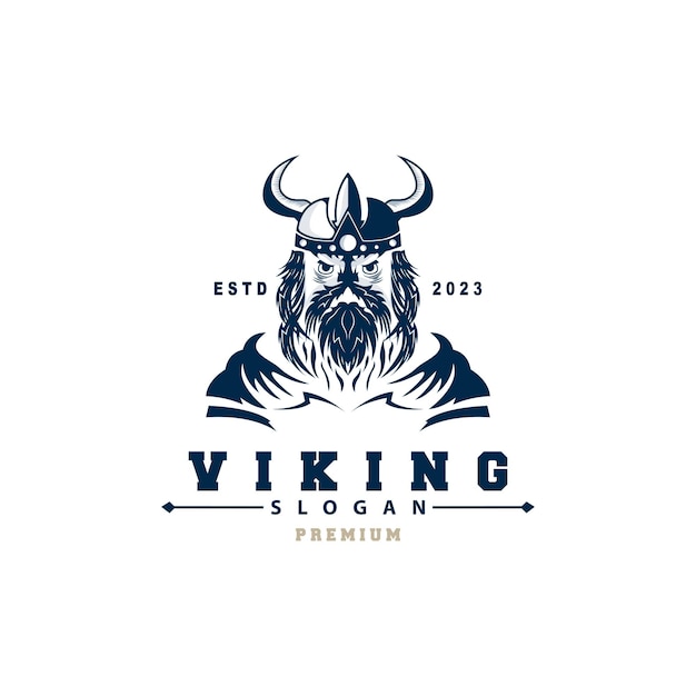 Viking logo Vector illustration of Viking God Simple Barbarian Sparta Inspiration Design Templet Illustration