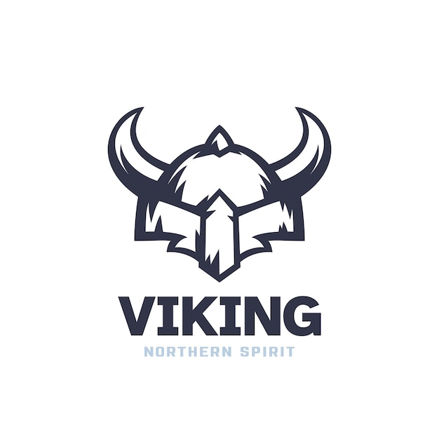 Viking logo with a helmet with horns