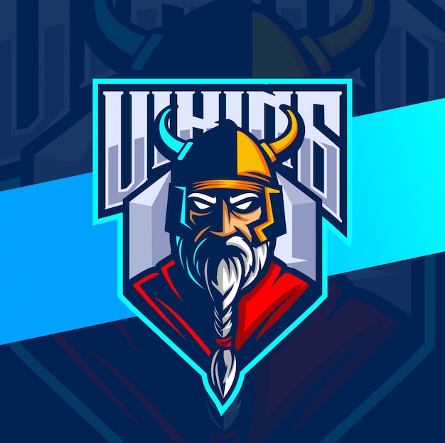 Viking mascot esport logo design