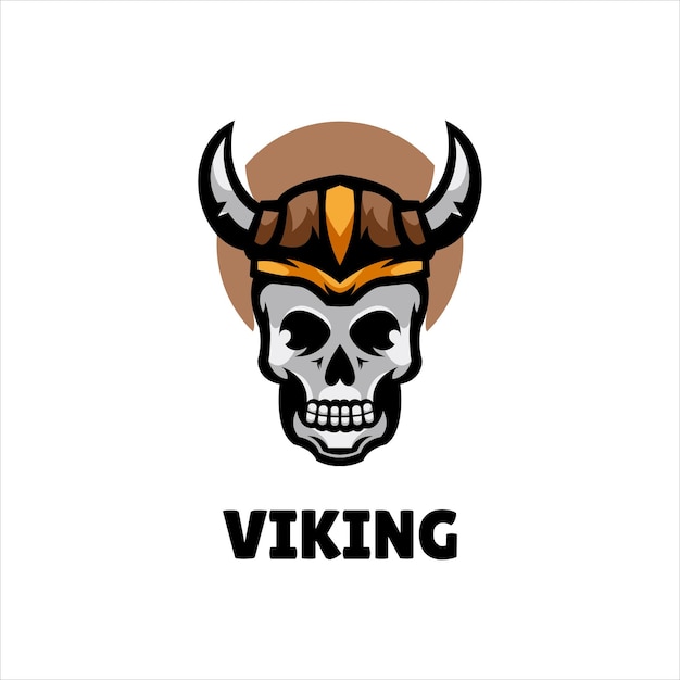 Viking mascot illustration logo design