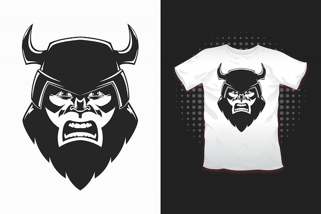 Viking print voor t-shirt design