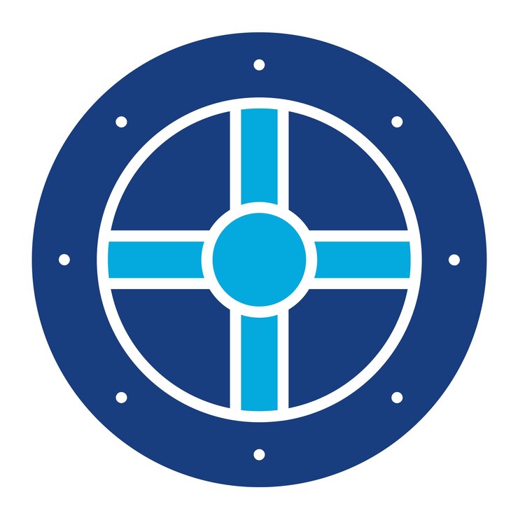 Vector viking shield duotone illustration