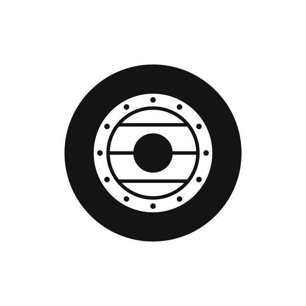 Viking shield vector icon