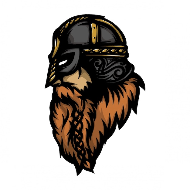 Viking soldier head look side