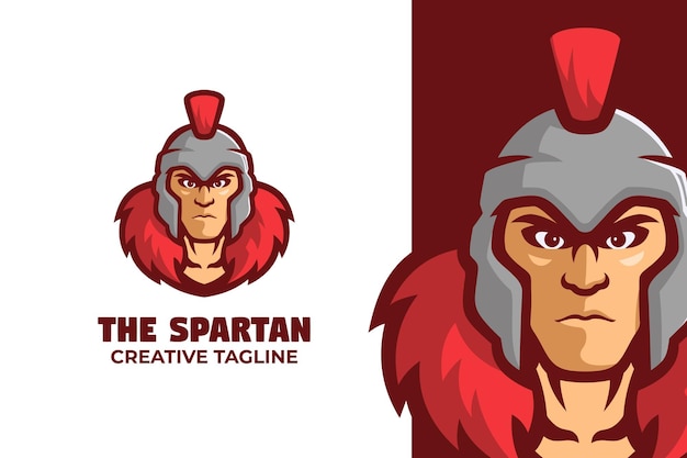 Viking spartaanse mascotte logo illustratie