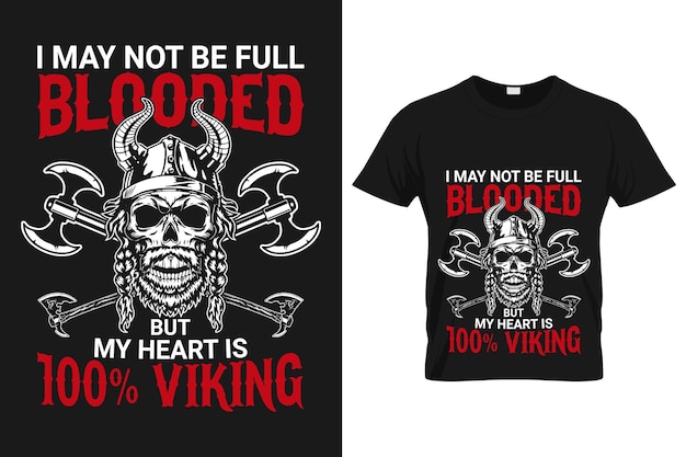 Vettore file di design pronto per la stampa personalizzabile di viking t-shirt design per gli amanti dei vichinghi