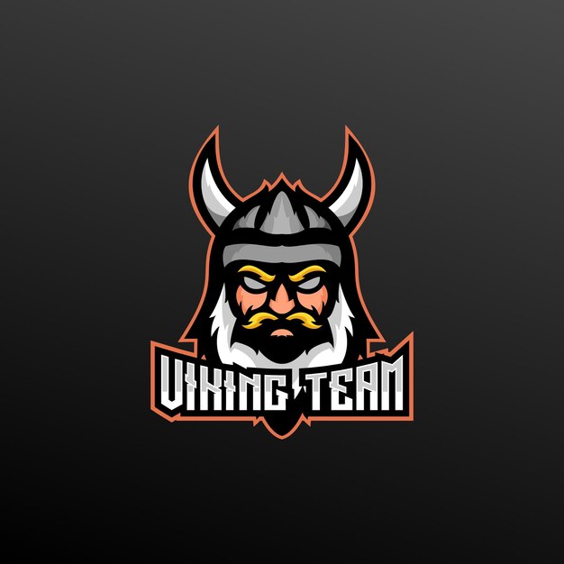 Viking team logo esport design mascotte