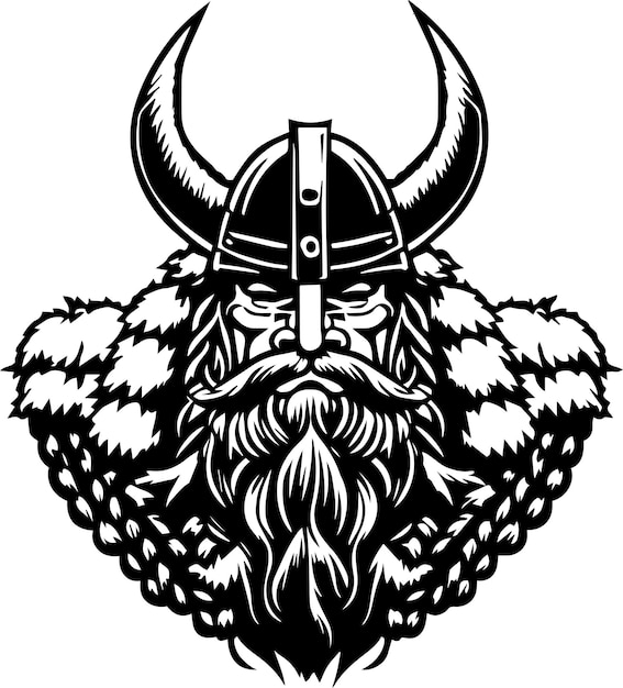 viking vector illustration on a white background