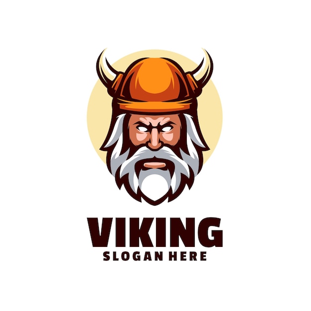 Viking warrior face dit logo is perfect voor bedrijven die autoriteit willen vertegenwoordigen