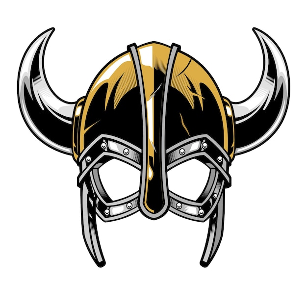 Vector viking warrior helmet